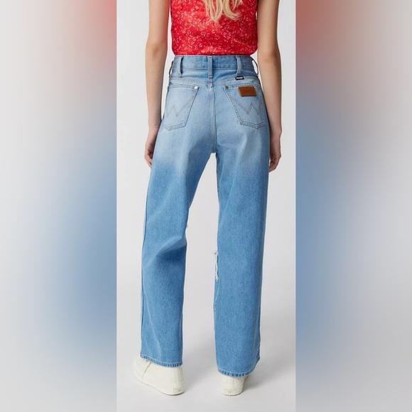 Wrangler X Fender Destroyed Loose Mom Jeans Pants 90s Western Festival Ripped 29 - Picture 14 of 14